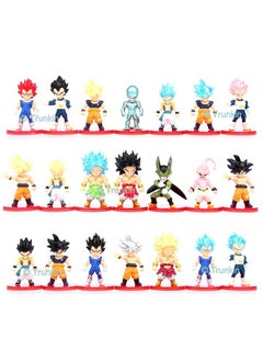 Trunkin Trunkin DBZ 21 pcs Small Set Action Figure Model Anime Figure Figurine Toys Cake Topper Goku Gohan Vegeta Frieza Trunks Figures  - Image 3