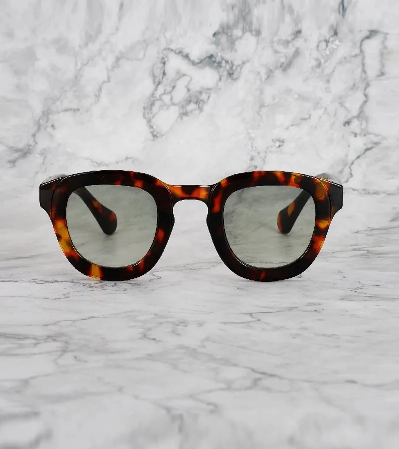 Explicit Poets Explicit Poets Unisex ROBIN Tortoise - Gradient Green Stylish Sunglasses, 5EP10