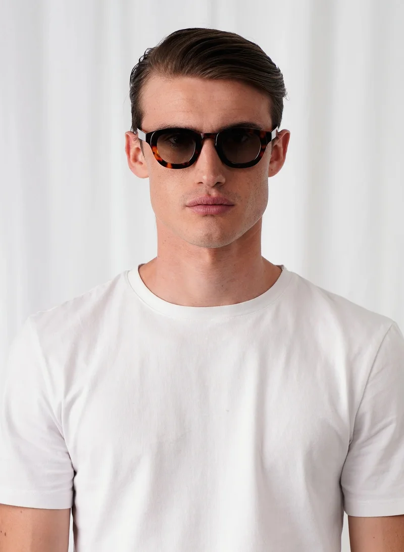 Explicit Poets Explicit Poets Unisex ROBIN Tortoise - Gradient Green Stylish Sunglasses, 5EP10