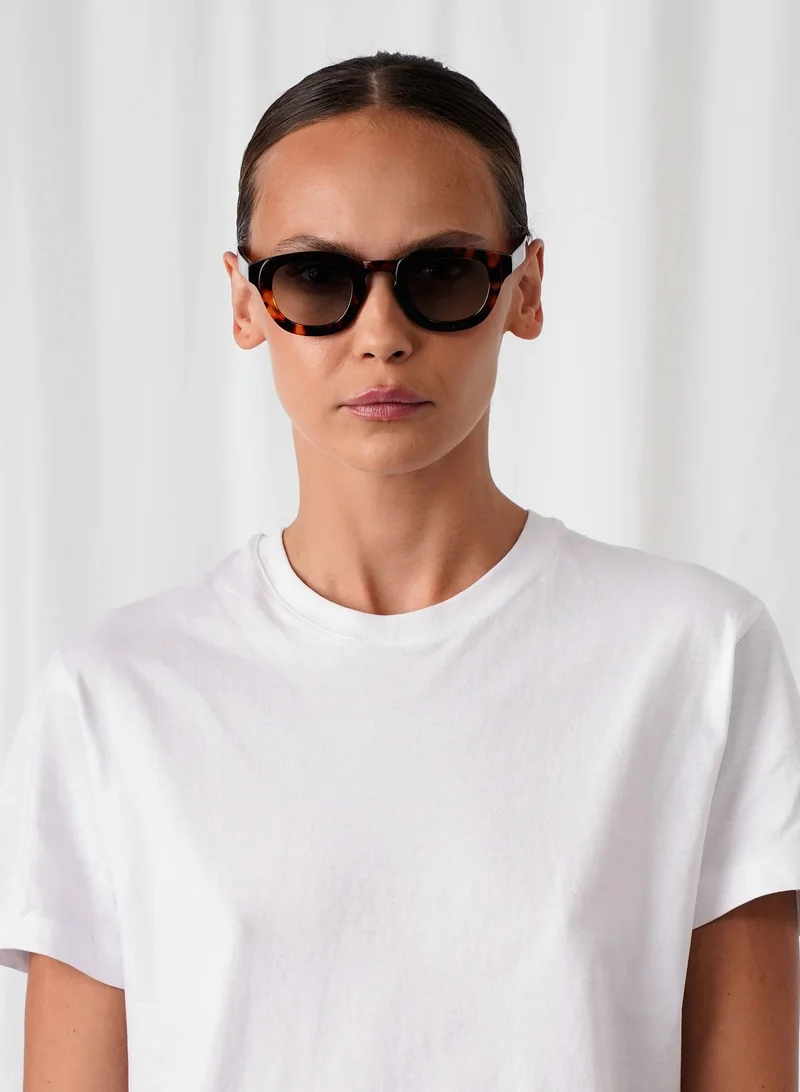 Explicit Poets Explicit Poets Unisex ROBIN Tortoise - Gradient Green Stylish Sunglasses, 5EP10