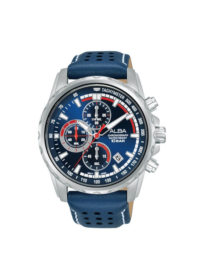 Alba Leather Chronograph Wrist Watch AM3937X1 