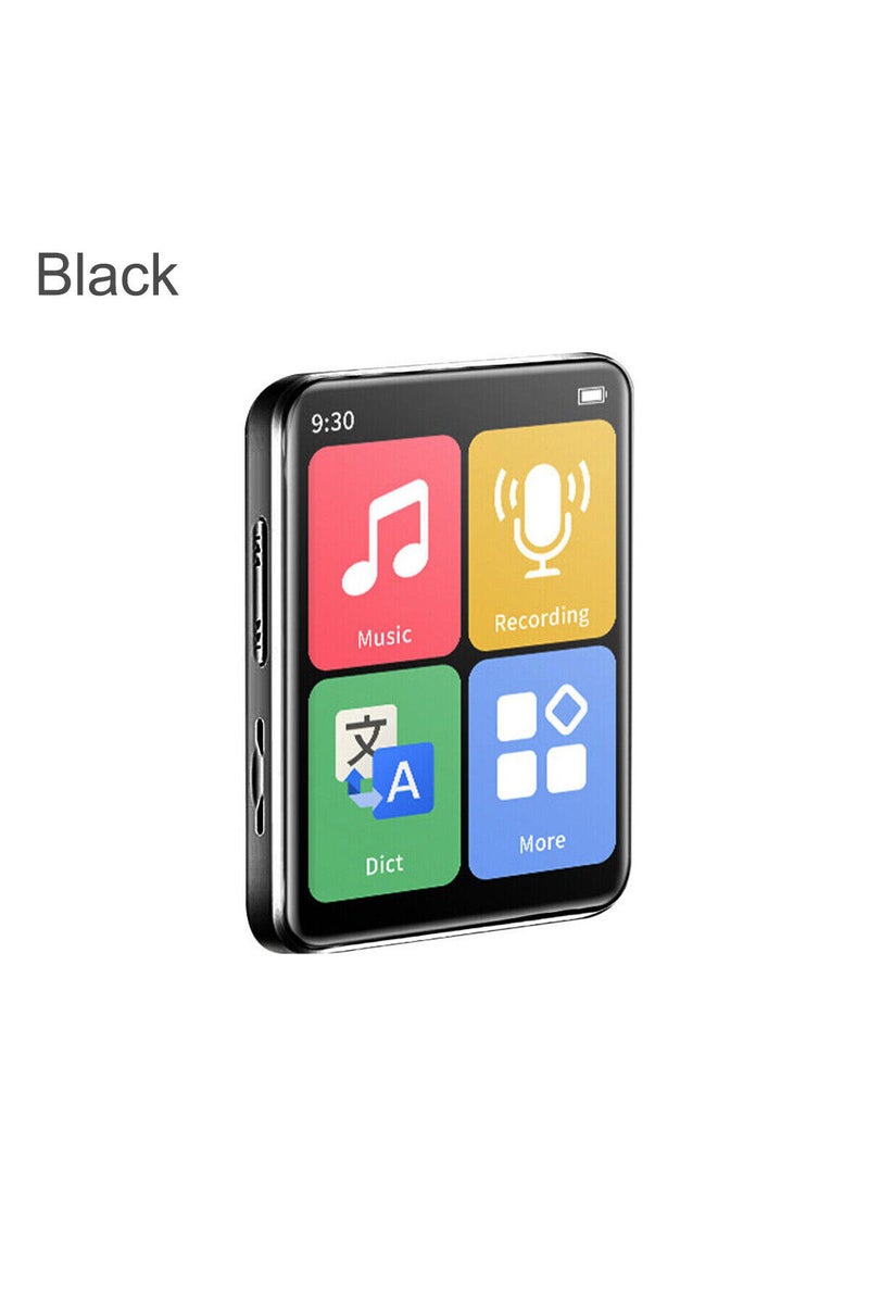 إيروريكس مشغل MP4 وMP3 أسود اللون، مزود بتقنية بلوتوث 5.0 وشاشة لمس، ميني ووكمان، مناسب للطلاب والرياضة، موسيقى عالية الجودة بدون فقدان جودة الصوت، راديو FM