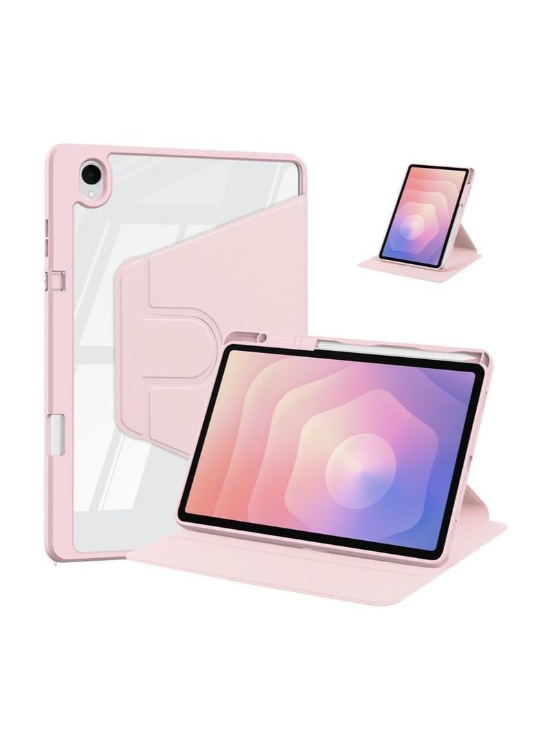 Case compatible with Samsung Galaxy Tab S11 11-inch 2025, transparent acrylic multi-angle hard PC case with stylus holder and protective stand, clear back panel, auto wake/sleep function. - Image 1