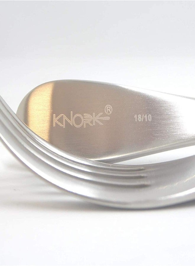 Knork Place Setting Forks (5 Piece), Matte Silver - Image 2