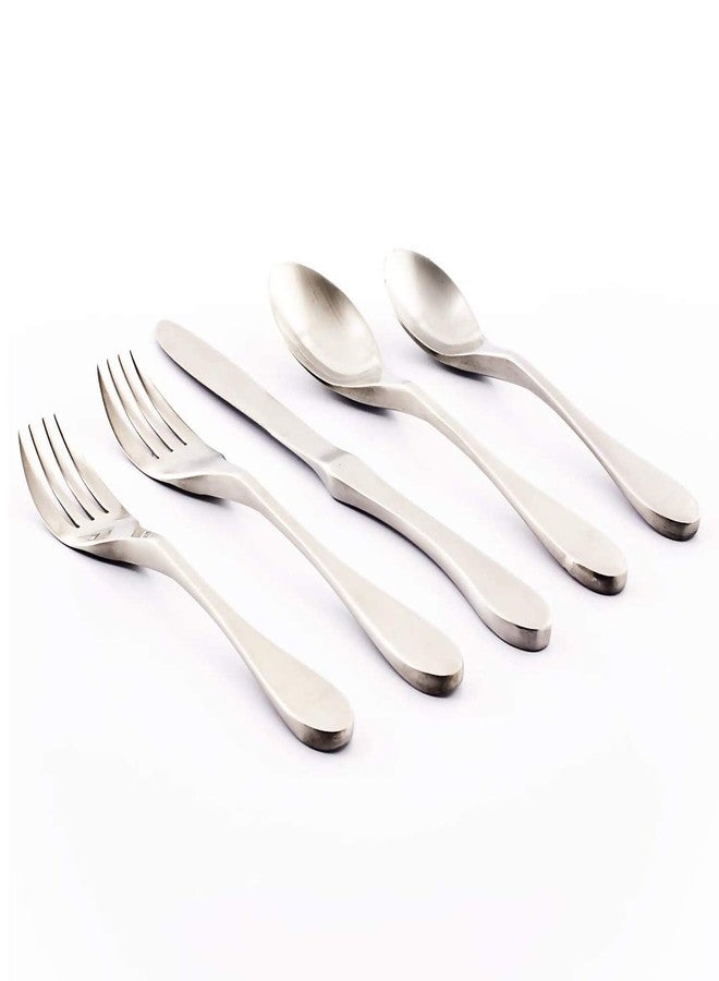 Knork Place Setting Forks (5 Piece), Matte Silver - Image 1