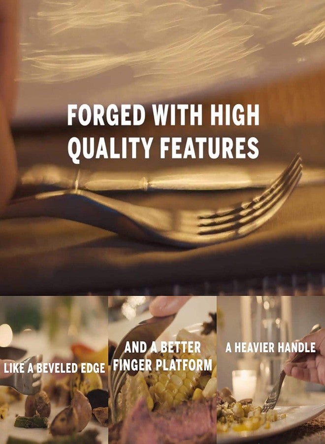 Knork Place Setting Forks (5 Piece), Matte Silver - Image 4