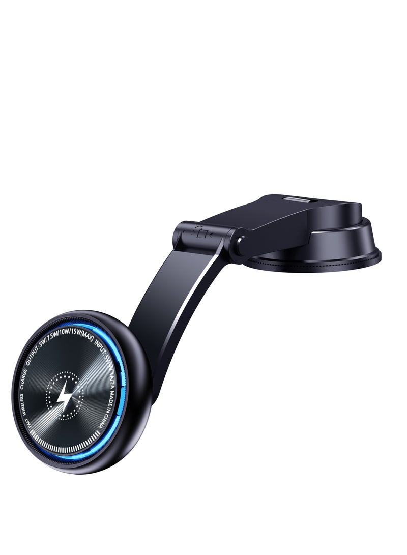 GRABIT Car Mount Charger iPhone Wireless Car Charger Magnetic Phone Holder Mount Fit iPhone 16 Pro Max Plus 15 14 13 12 Case - Image 1