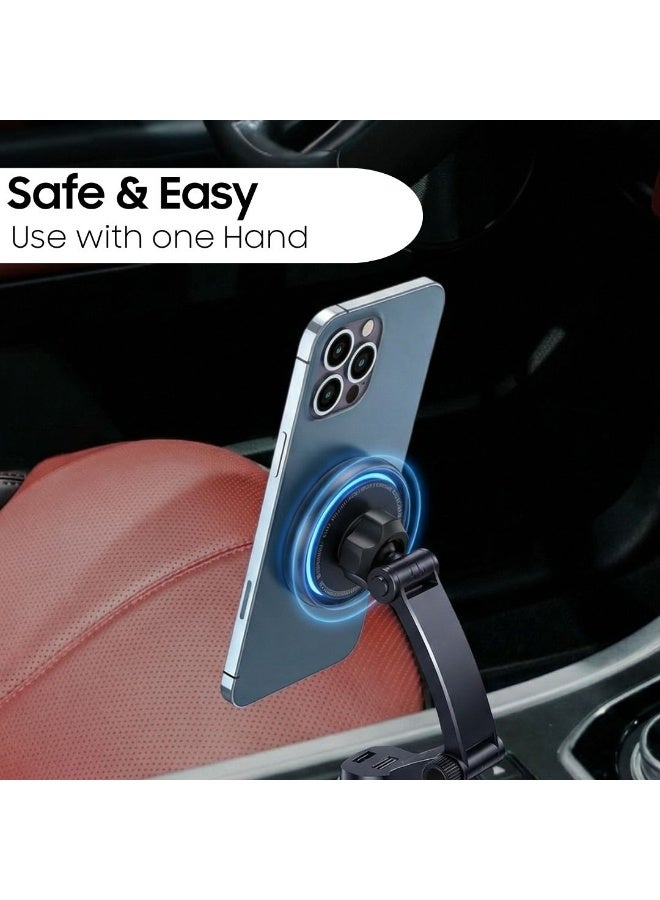 GRABIT Car Mount Charger iPhone Wireless Car Charger Magnetic Phone Holder Mount Fit iPhone 16 Pro Max Plus 15 14 13 12 Case - Image 3