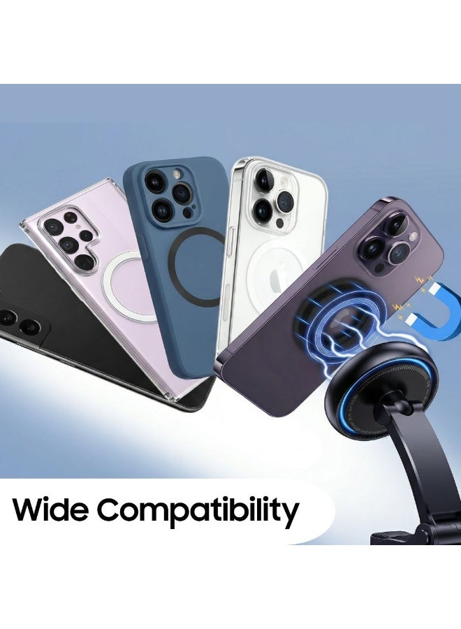 GRABIT Car Mount Charger iPhone Wireless Car Charger Magnetic Phone Holder Mount Fit iPhone 16 Pro Max Plus 15 14 13 12 Case - Image 2