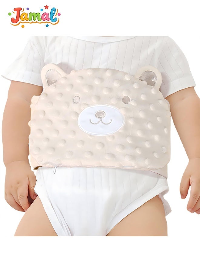 Jamal Baby Colic And Gas Relief - Heated Tummy Wrap, Baby Heating Pad Swaddle Belt Relieves And Soothes Gas, Bloating And Upset Stomach (Beige) - Image 1