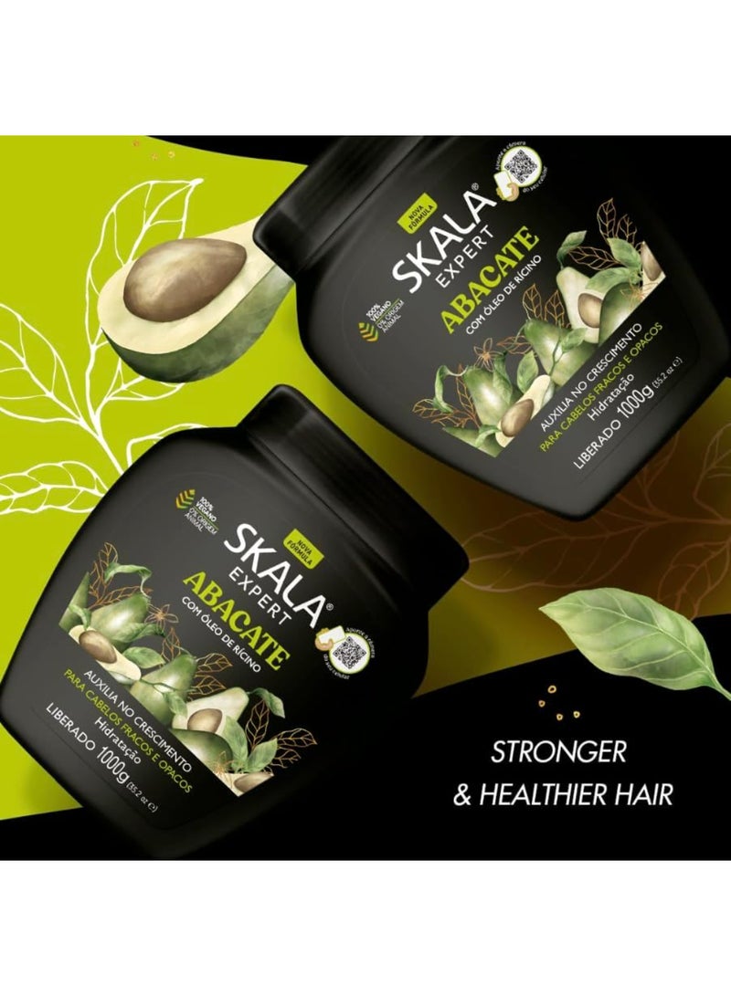 SKALA Expert Avocado Cream And Castor Oil Moisturizer For Dull And Weak Hair I Hydration and Shine I 1000 g - Image 5