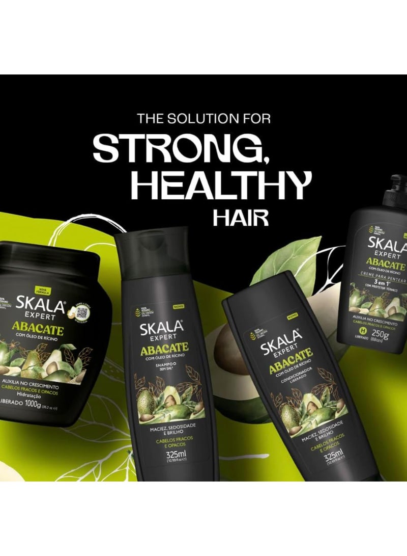 SKALA Expert Avocado Cream And Castor Oil Moisturizer For Dull And Weak Hair I Hydration and Shine I 1000 g - Image 3