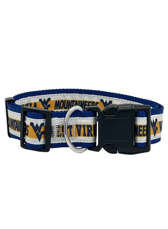 Pets First Collegiate PET Collar OLD VERSION West Virginia Mountaineers Dog Collar, Size Large. Best Sports Team Collar for Dogs & Cats. A Shiny & Colorful Dog & Cat Collar Licensed by The NCAA - Image 1