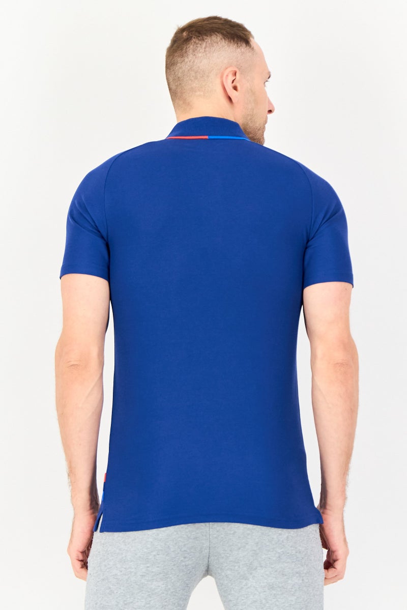 Puma x BMW Motorsport Men Sportswear Fit Short Sleeve Outdoor Polo Shirt, Blue - Image 2