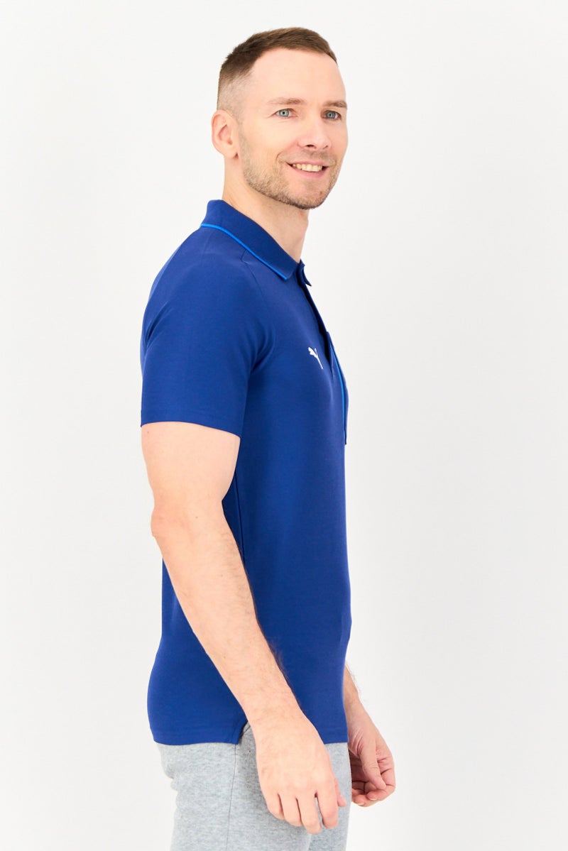 Puma x BMW Motorsport Men Sportswear Fit Short Sleeve Outdoor Polo Shirt, Blue - Image 4