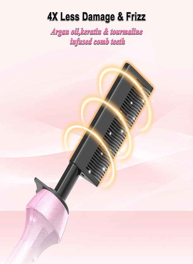DAN Technology Dan 500℉ hot Comb,Hot Comb for Black Hair, Electric HotComb,hot Comb Straightener for Wigs,Dual Voltage Pressing Comb, Temperatures Adjustable,60 Min Auto Shut Off, (Pink) - Image 2