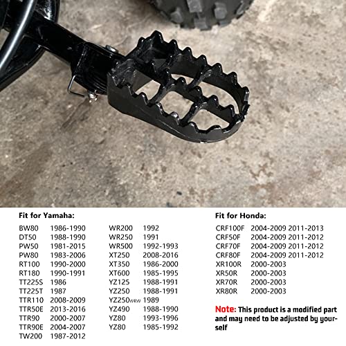 XINGWU Dirt Bike Footrest,Aluminium Footpegs Pedals,for XR50R PW50 CRF70 TW200 KLX110 CRF50 50cc 70cc 90cc 110cc 125cc TaoTao Motorcycle Part - Image 4
