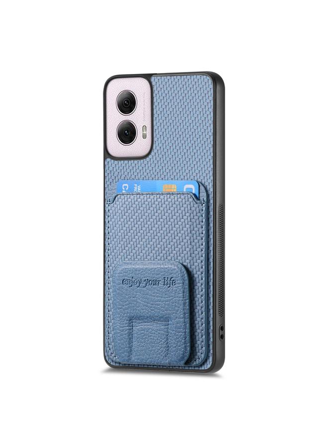 S-TOP Case For Motorola Moto G Power 5G 2024 Carbon Fiber Card Bag Fold Stand Phone Case - Image 2
