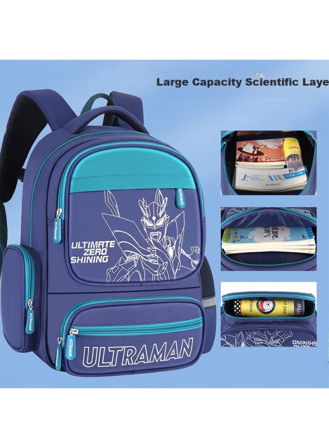 Ultraman Backpack For Boys, Elementary School Students In Grades 1-6, Boys' Lightweight Spine-protecting Children's Backpack 80103 - Image 2