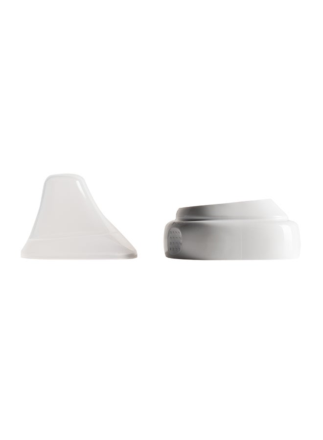 hegen Press-to-Close, Twist-to-Open (PCTO™) Collar and Transparent Cover - Modular Feeding System,BPA-Free,Anti-Colic Vent,Easy One-Handed Press-to-Close Lid,Express-Store-Feed Design, White - Image 1