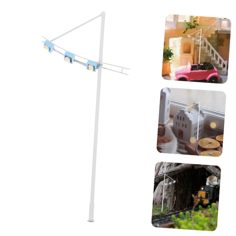 White Mini Street Light Model Garden Lamp Landscape Craft Home Decor - Image 3