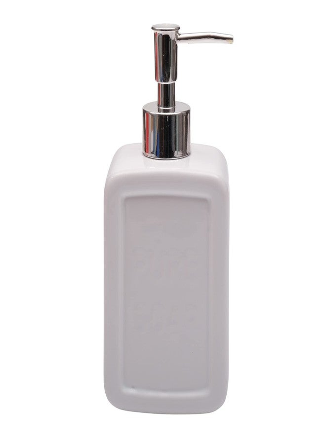 STORE 2508 Store2508 Ceramic Liquid Handwash Soap Dispenser Pump for Bathroom/Kitchen - 350ml (White) - Image 1
