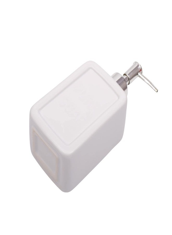STORE 2508 Store2508 Ceramic Liquid Handwash Soap Dispenser Pump for Bathroom/Kitchen - 350ml (White) - Image 3