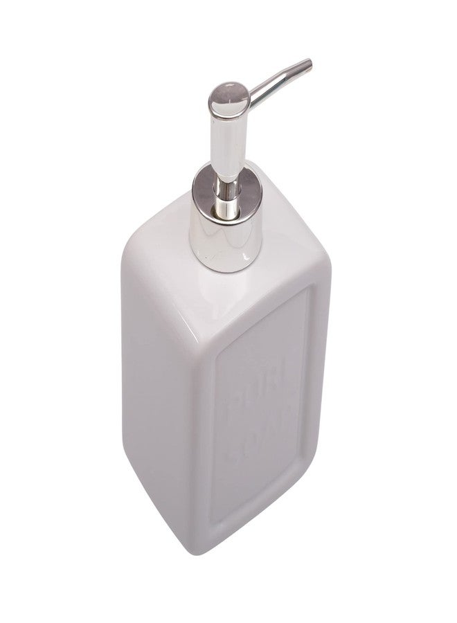STORE 2508 Store2508 Ceramic Liquid Handwash Soap Dispenser Pump for Bathroom/Kitchen - 350ml (White) - Image 2