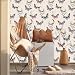 MuralPeel Boho Moon Butterfly Golden Stars Leaf Beige Yellow Peel and Stick Wallpaper Self Adhesive Removable Easy Peel Off Stick on Wall Paper for Bedroom Cabinet Renter Friendly - Image 2