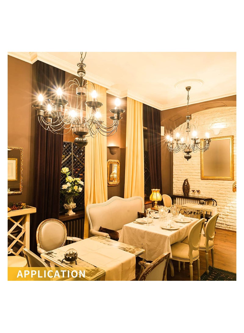 Suntown E14 LED Bulb, Candle Bulbs 0.5W, Chandelier Bulbs C7 Night Light Bulb Small Edison Screw Vintage Amber Glass Filament Bulb E14 Salt Lamp Bulb 2200K, 5W Equivalent Non-Dimmable (5Pcs Warm White) - Image 2