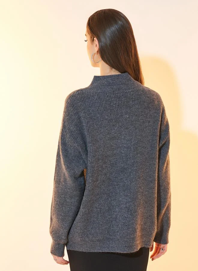 Take Two Longline Front Button Placket Knitted Cardigan