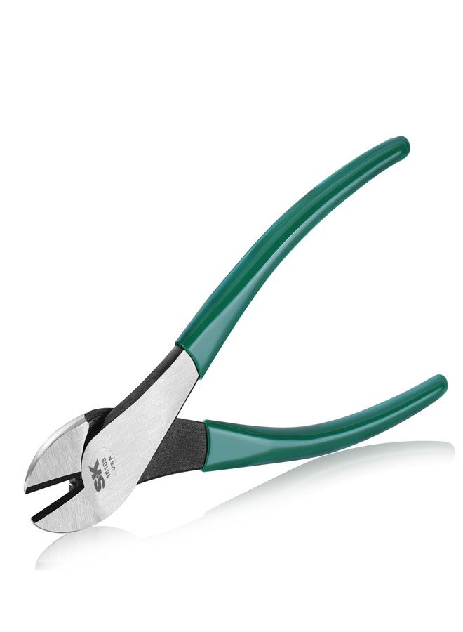 SK Tools USA 8-Inch Diagonal Pliers, Heavy Duty Diagonal Cutting Pliers, High Carbon Steel, Padded Handle for Comfortable Grip - Image 1