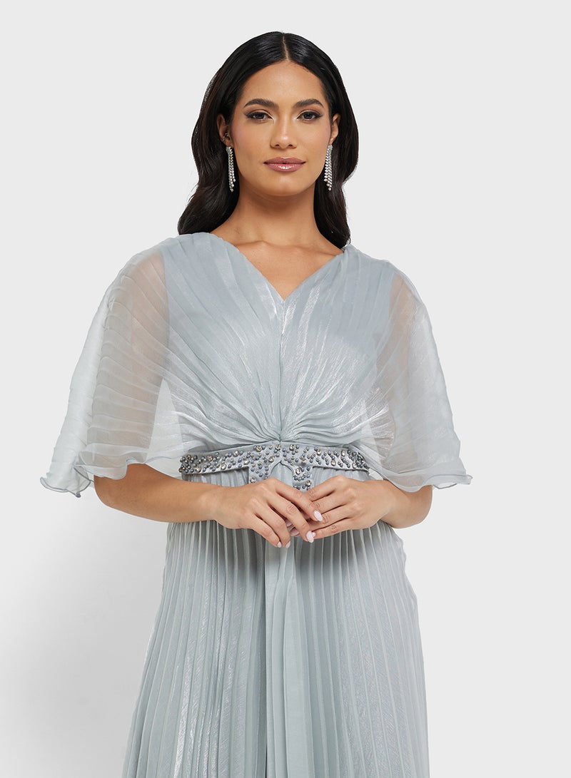 Khizana Pleated Chiffon Dress - Image 3