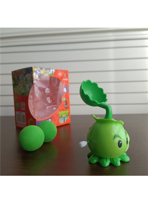 Plants Vs. Zombies 2 Clockwork Toy Flying Clue Lost Excavator Clown Cloak Rock Flag Zombie-Color:Cabbage (automatic Ball Pitching)