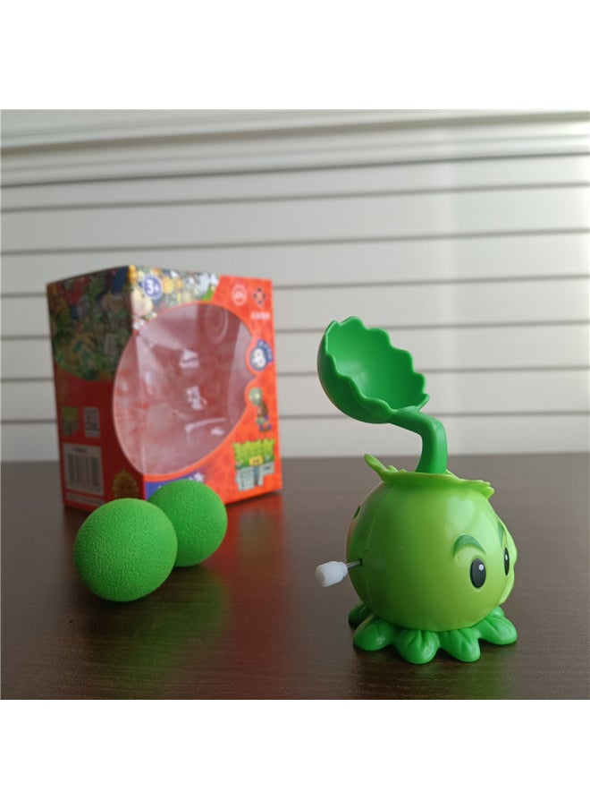 null - Plants Vs. Zombies 2 Clockwork Toy Flying Clue Lost Excavator Clown Cloak Rock Flag Zombie-Color:Cabbage (automatic Ball Pitching) - Image 1