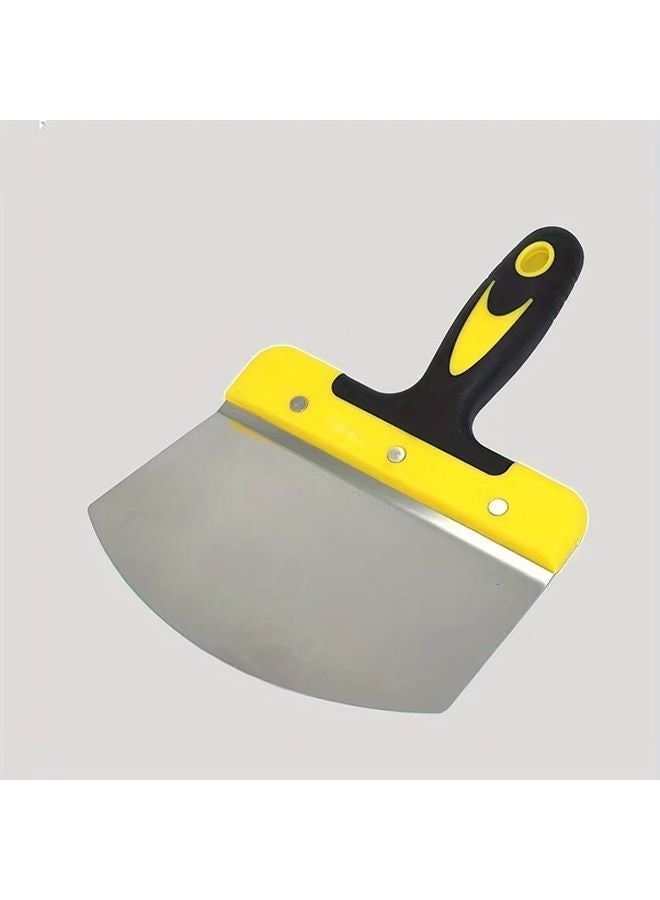 Durable Stainless Steel Putty Knife 1pc Arc Shaped Scraper For Drywall Mortar - Image 1