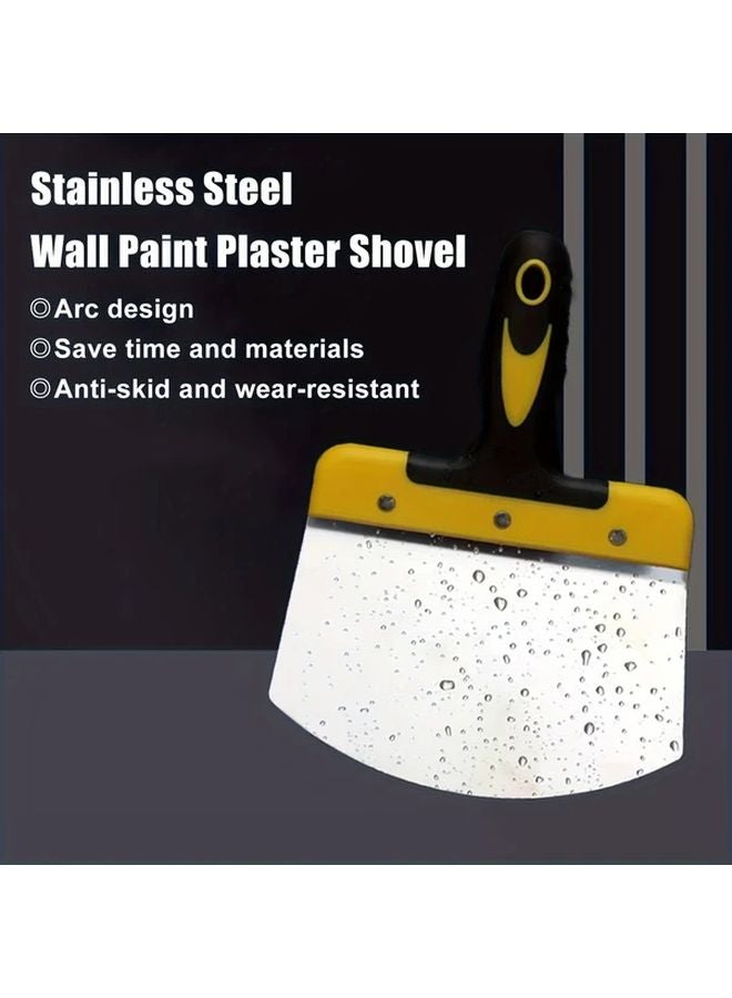 Durable Stainless Steel Putty Knife 1pc Arc Shaped Scraper For Drywall Mortar - Image 5