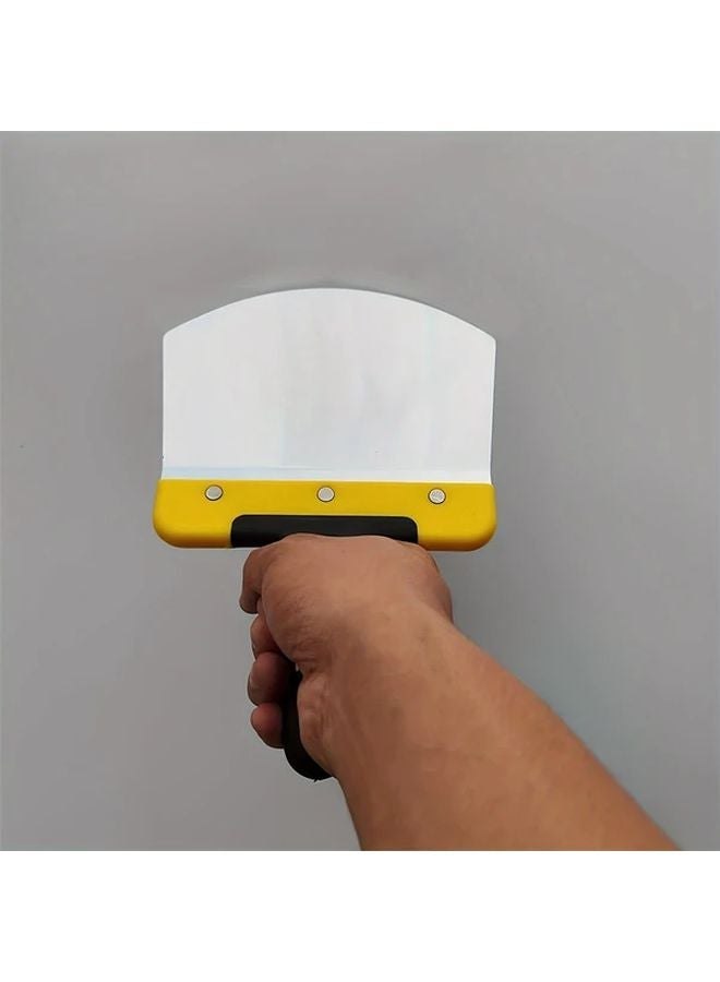 Durable Stainless Steel Putty Knife 1pc Arc Shaped Scraper For Drywall Mortar - Image 3
