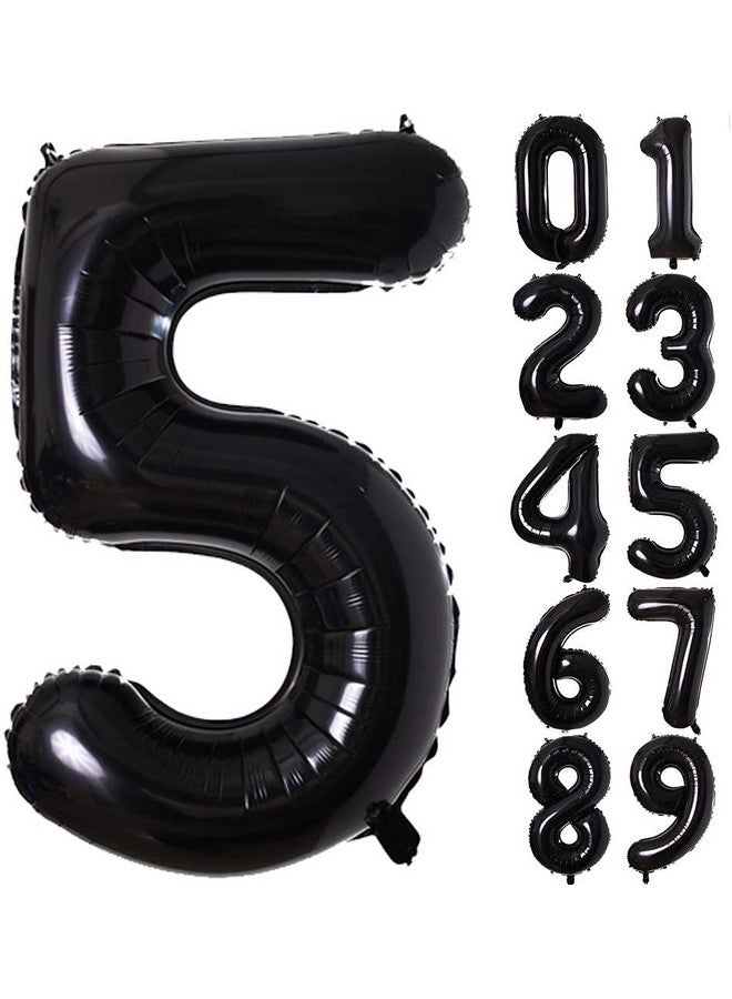Atpata Funky Black Number Foil Balloons for Numeric Milestone Parties (40 INCH, 5) - Image 2