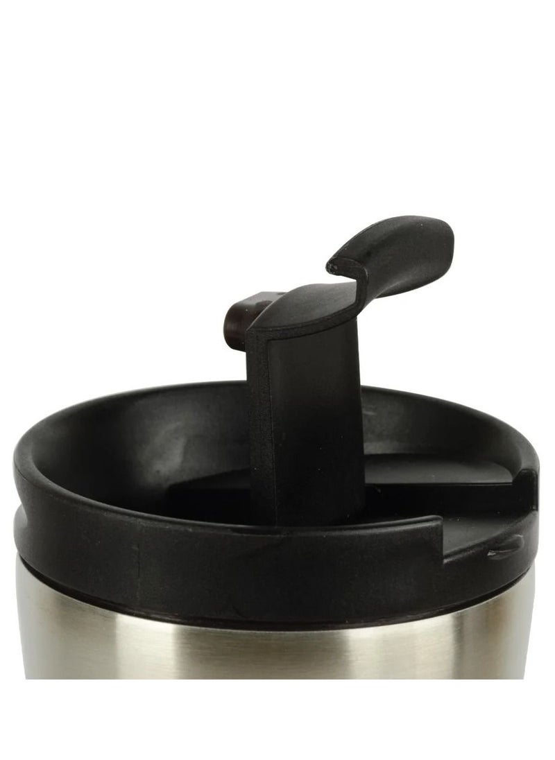 BASURRAH Vacuum Flask for Preservation of Heat, Steel, Silver Color, 400ML  - Image 4