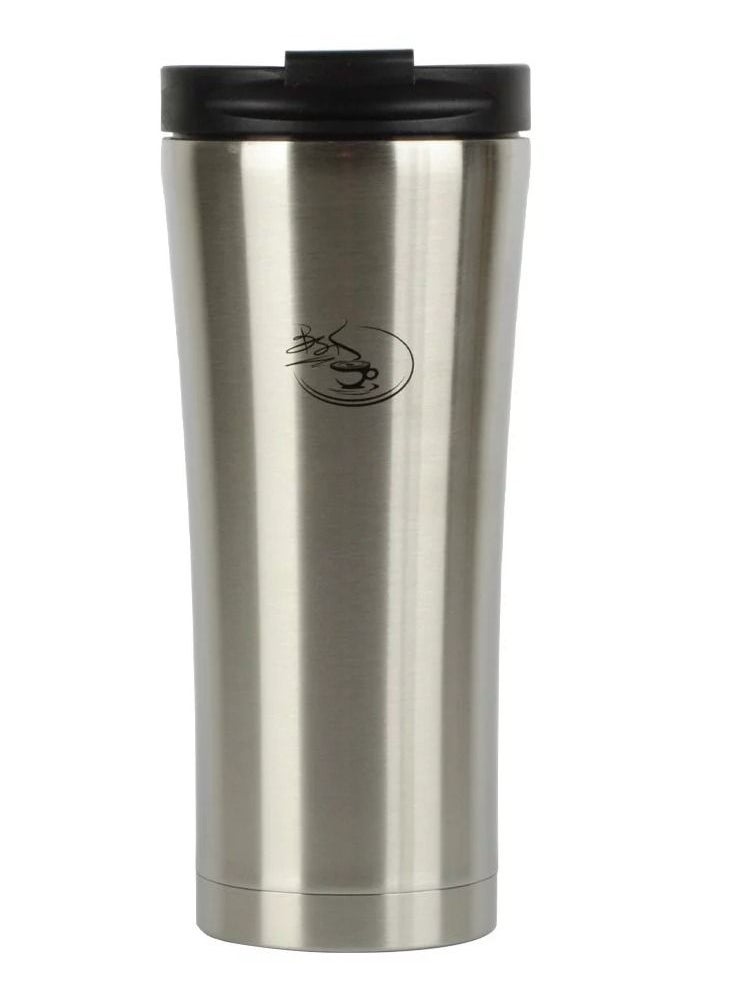 BASURRAH Vacuum Flask for Preservation of Heat, Steel, Silver Color, 400ML  - Image 2