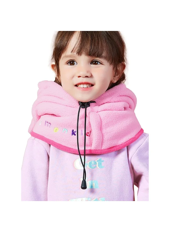 LITTLE SURPRISE BOX Light Pink Uni Fleece Winter Cap covering MouthNeck and Head for Minus degree Temperature5 yrs and above