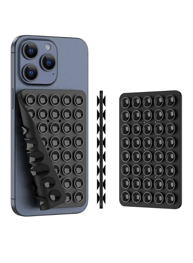 LEEKA Black Silicone Pad Double Side High-Quality Non-Slip Accessory for Secure Phone Mounting, Ideal for Stable Viewing and Hands-Free Use on Various Surfaces Pad - Image 2
