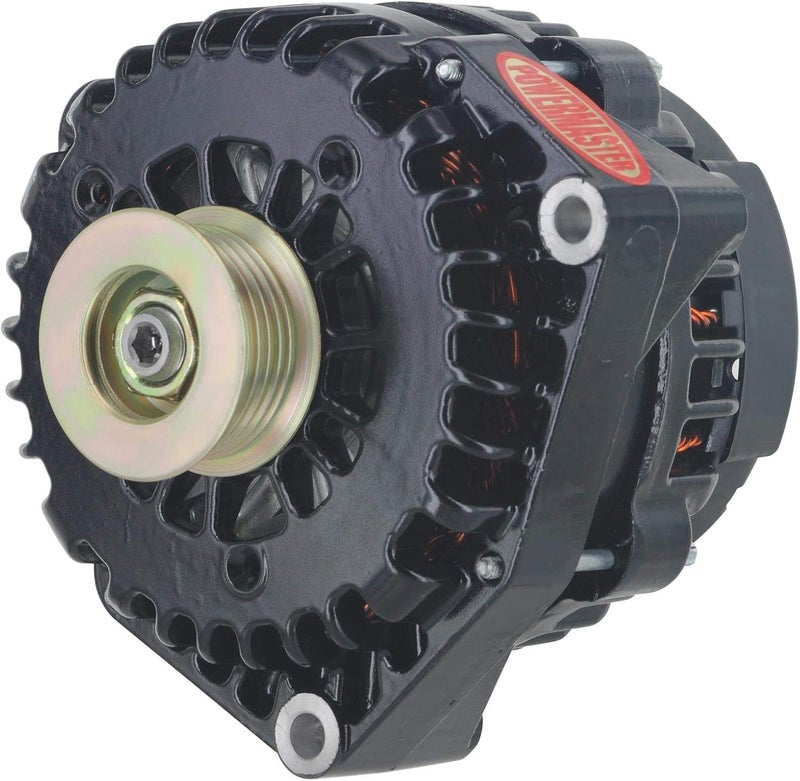 Powermaster 58237 Alternator, Black - 215 Amp with 4-Pin Voltage Regulator - Image 1