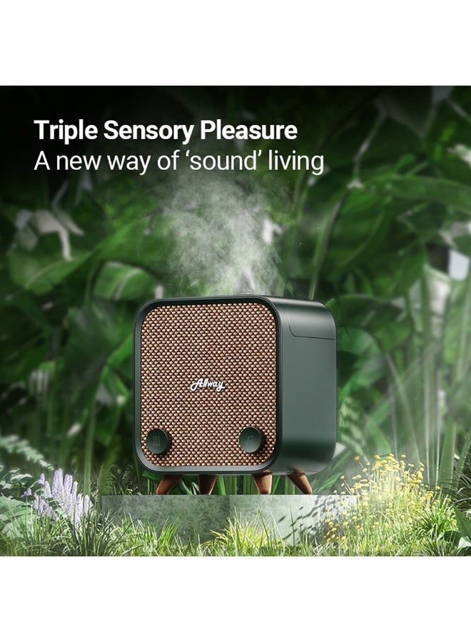 F&D AllWAY Portable Speaker with Aromatherapy Diffuser Humidifier - 230ml Tank for 9H Playtime, 6 Ambient Lights and App Control, Bluetooth 5.3 for Home, Office & Bedroom Relaxation - Image 2