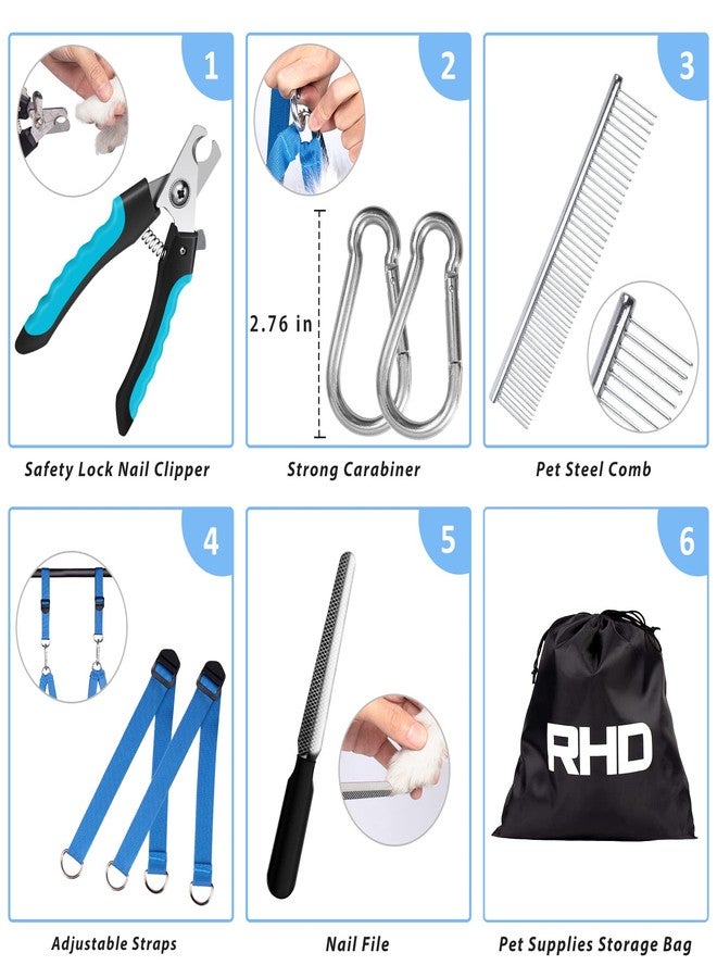 RHD Dog Grooming Hammock Harness for Small Dog and Cats, Dog Grooming Sling, Pet Grooming Hammock, Pet Grooming Supplies Kit with Nail Clippers, Nail File, Pet Comb - Image 3
