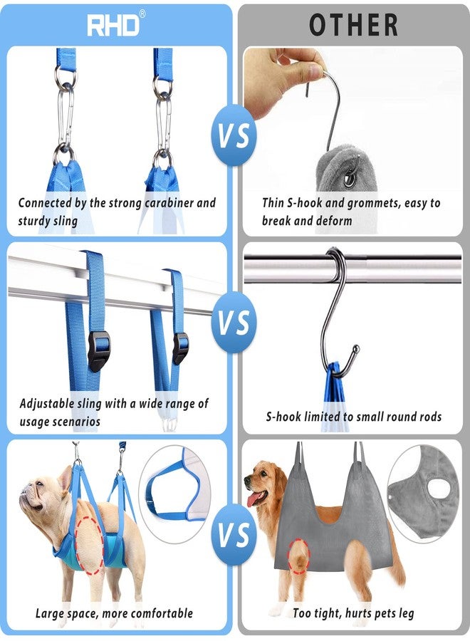 RHD Dog Grooming Hammock Harness for Small Dog and Cats, Dog Grooming Sling, Pet Grooming Hammock, Pet Grooming Supplies Kit with Nail Clippers, Nail File, Pet Comb - Image 4