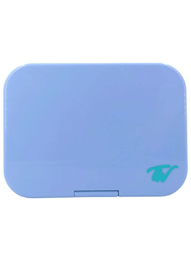 Tiny Wheel 6-Compartment Rectangular Bento Box for Kids Baby Blue - Image 1