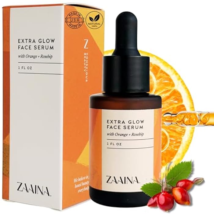 ZAAINA Extra Glow Face Serum - Natural Hydrating Glow Face Oil, Moisturizing Lightweight Oil for Dry, Dull & Sensitive Skin, Ayurvedic Moisturizer & Natural Primer for Makeup for all Skin Types - 1 oz - Image 1