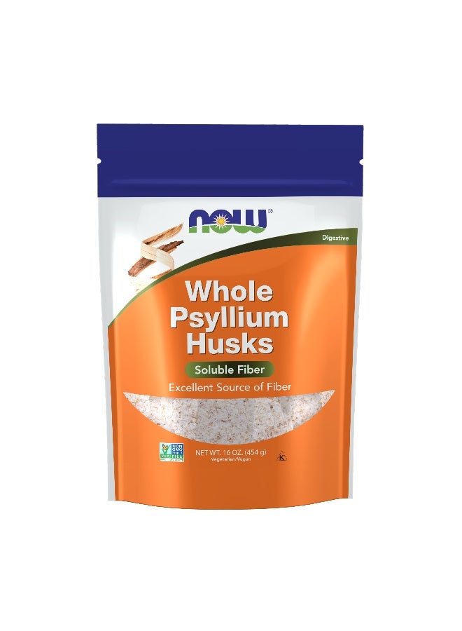 Now Foods Whole Psyllium Husk Powder, Whole 454 grams / 16 Oz - Image 1